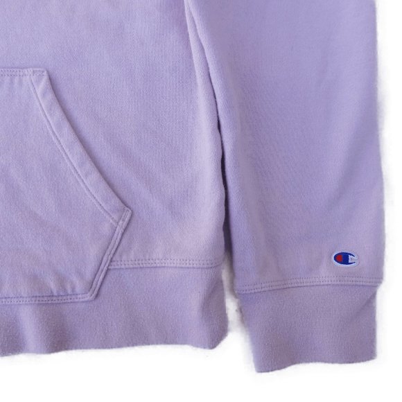 Champion Pink Hoodie Sweatshirt Streetwear Embroidered Spell Out Kangaroo Pocket - Picture 6 of 10